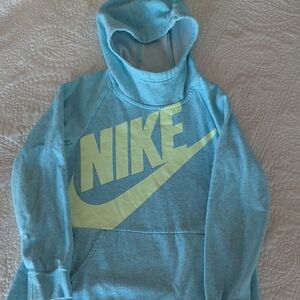 Nike Aqua Hoodie with Yellow Logo